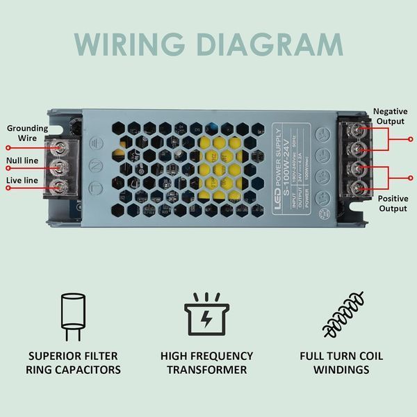 Низьковольтний LED-трансформатор / блок живлення Hugwait для ламп T1077 фото