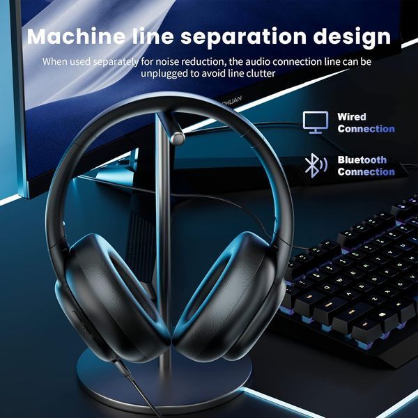 Накладные Bluetooth-наушники VOCLO A6 ENC с шумоподавлением Черные 0624 фото