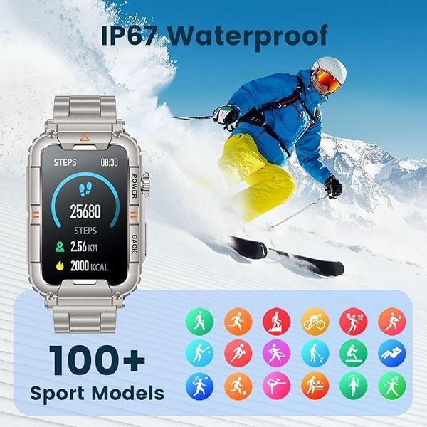 Смарт-часы мужские Motsfit Smartwatch88 IP67 для Android iPhone шагомер / монитор сердечного ритма / измерение давления 0095 фото
