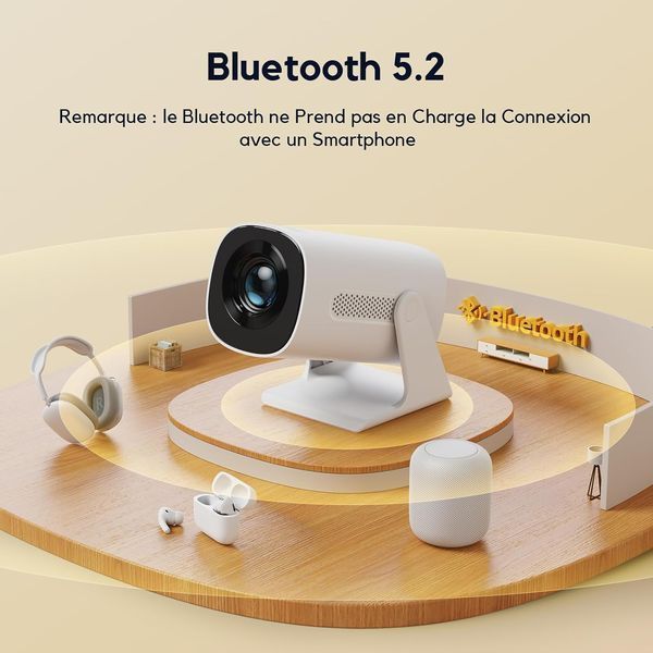 Портативный мини-проектор AKIYO O3 Ultra HD 4K Bluetooth 1080P Full HD, 15000 люмен 0768 фото