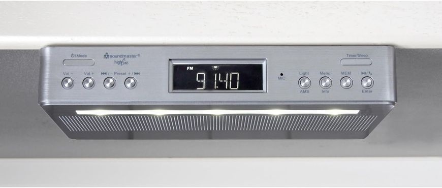 Кухонное подвесное радио с Bluetooth Soundmaster UR2045SI DAB+ и FM RDS М043 фото