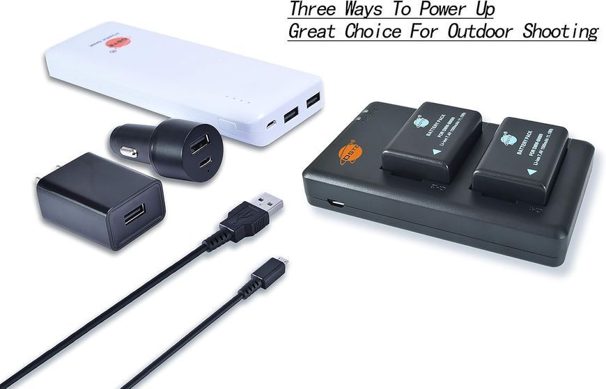 Акумулятор USB Dual Quick Charger для Lumix T1626 фото
