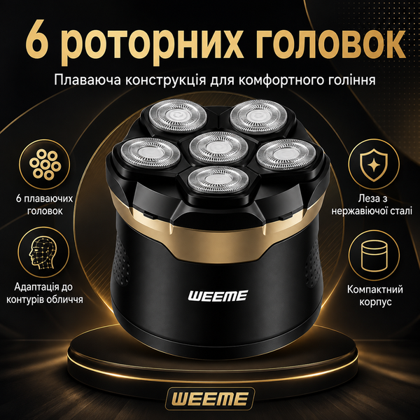 Беспроводной бритвенный триммер с 6 лезвиями и USB-зарядкой TK4628 фото