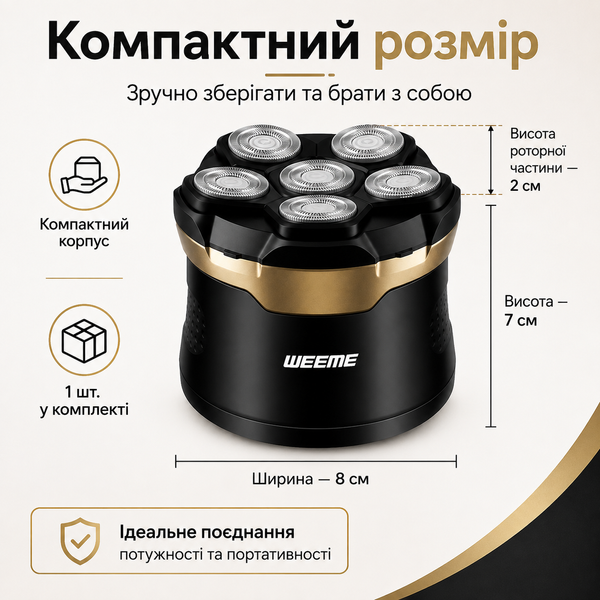 Беспроводной бритвенный триммер с 6 лезвиями и USB-зарядкой TK4628 фото