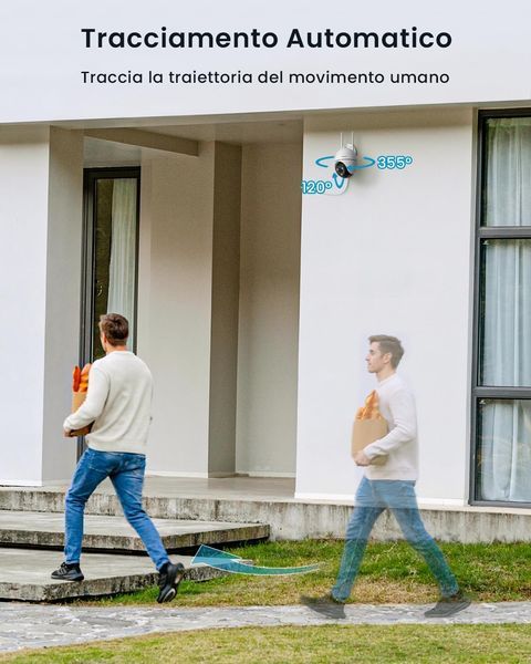 Вулична Wi-Fi камера ieGeek 2K із кутом огляду 360&deg; T4035 фото