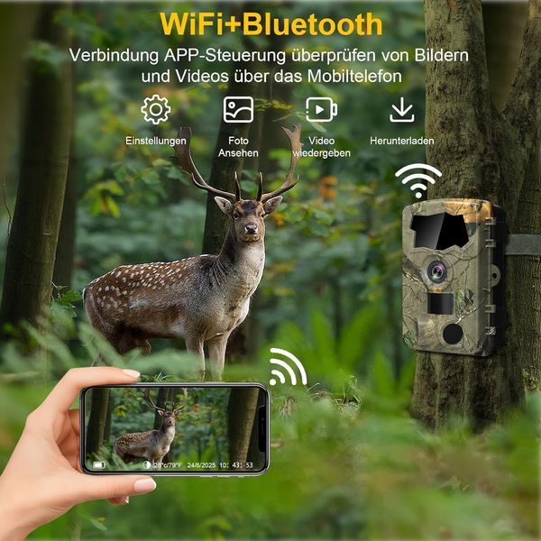 Камера для наблюдения за дикой природой 5K с Wi-Fi Lutranstra T3966 фото