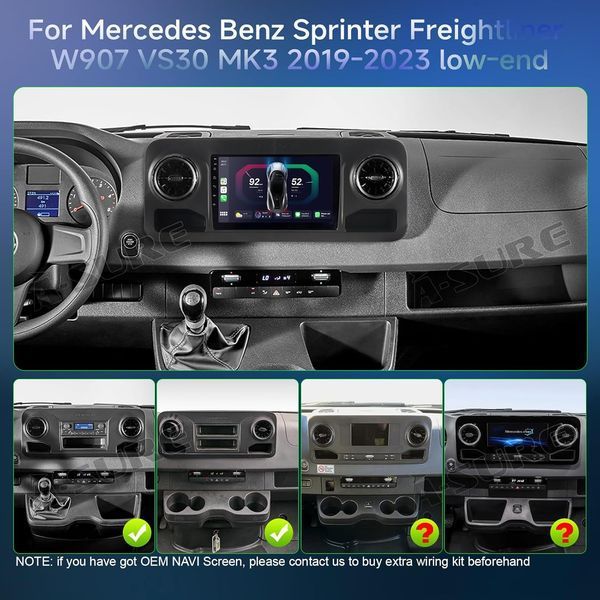 Автомобільна стереосистема ASURE Android для Benz Sprinter Freightliner W907 VS30 MK3 2019-2023 Т1934 фото