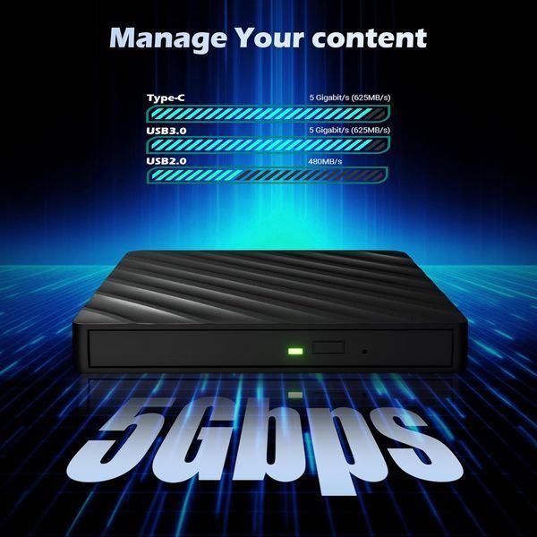 Зовнішній Bluray оптичний привід 5 в 1 USB 3.0 Wbacon T3236 фото