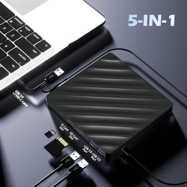 Зовнішній Bluray оптичний привід 5 в 1 USB 3.0 Wbacon T3236 фото