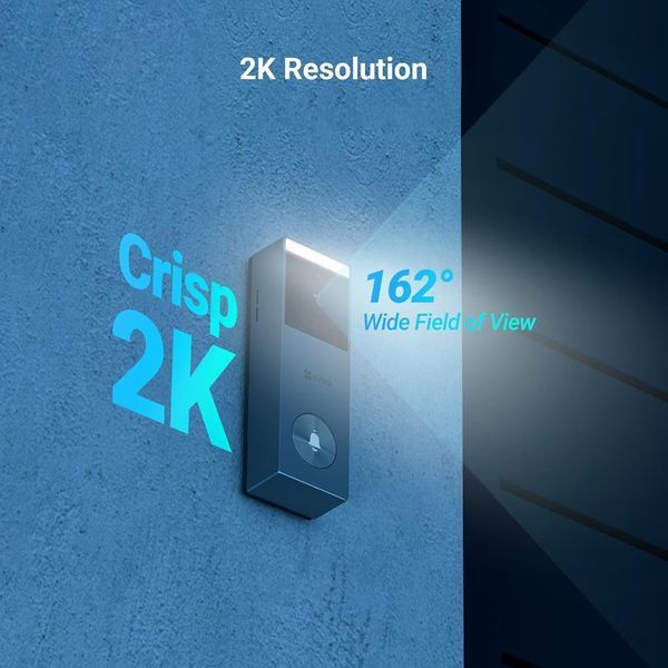 Камера дверного звонка EZVIZ HP3 Pro 2K с солнечной батареей Т1582 фото