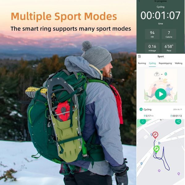 Розумне смарт-трекер-кільце Health Tracker, р.8 T1634 фото